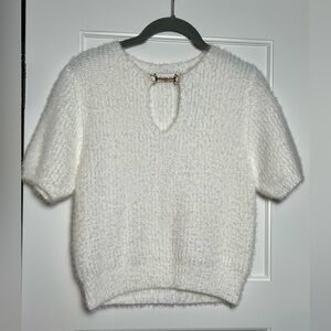 Bishop + Young Short Sleeve Fluff Sweater (XS)